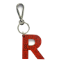 Porte-clés cuir - Lettre R Couleur : Rouge
