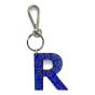 Porte-clés cuir - Lettre R Couleur : Bleu
