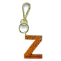 Porte-clés cuir - Lettre Z Couleur : Orange